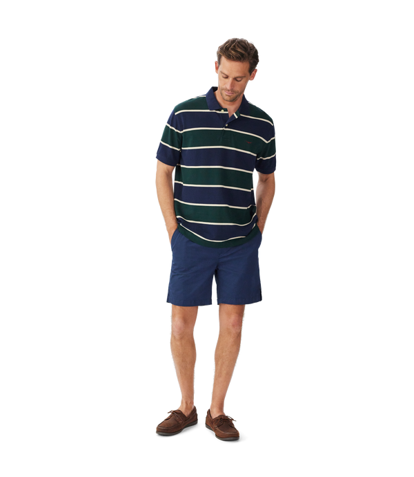 R.M. Williams Bright Polo - Navy/Green/Cream