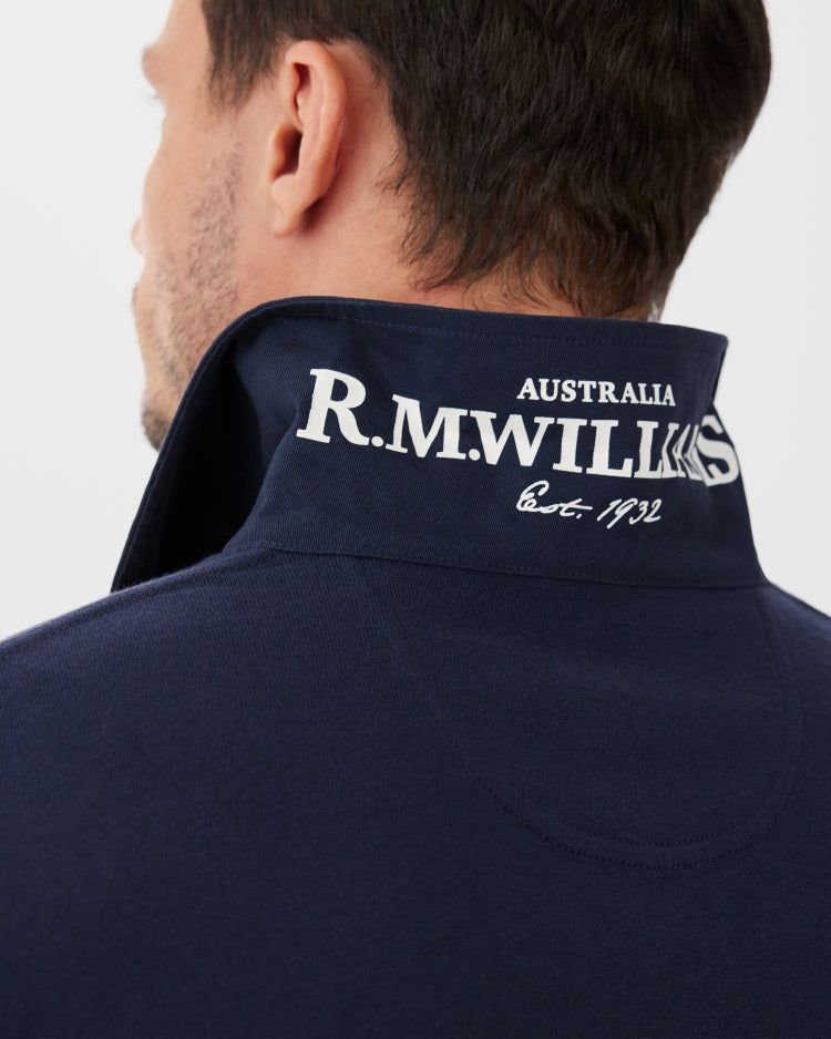 R.M. Williams Tweedale Rugby - Navy/White