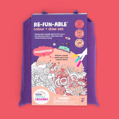LITTLE CHANGE CREATORS SILICONE MAT COLOURING SET- IMAGINATION