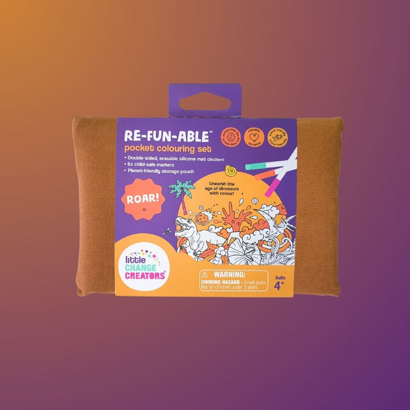 LITTLE CHANGE CREATORS SILICONE MAT COLORING SET- ROAR