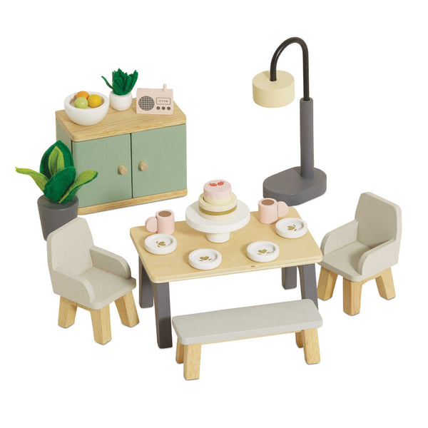 LE TOY VAN WOODEN DOLLS HOUSE DINING ROOM