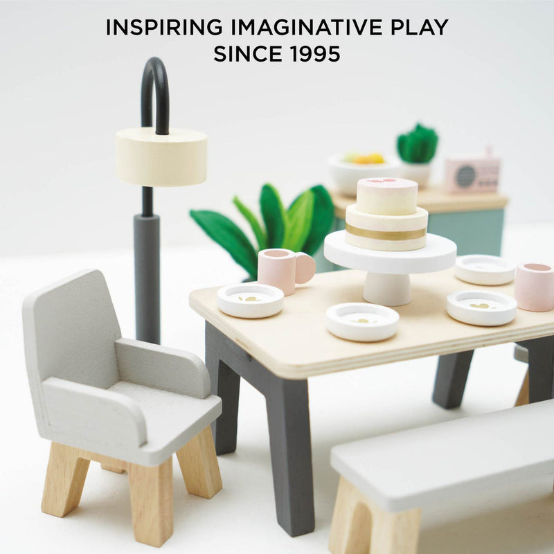 LE TOY VAN WOODEN DOLLS HOUSE DINING ROOM