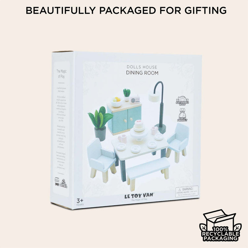 LE TOY VAN WOODEN DOLLS HOUSE DINING ROOM