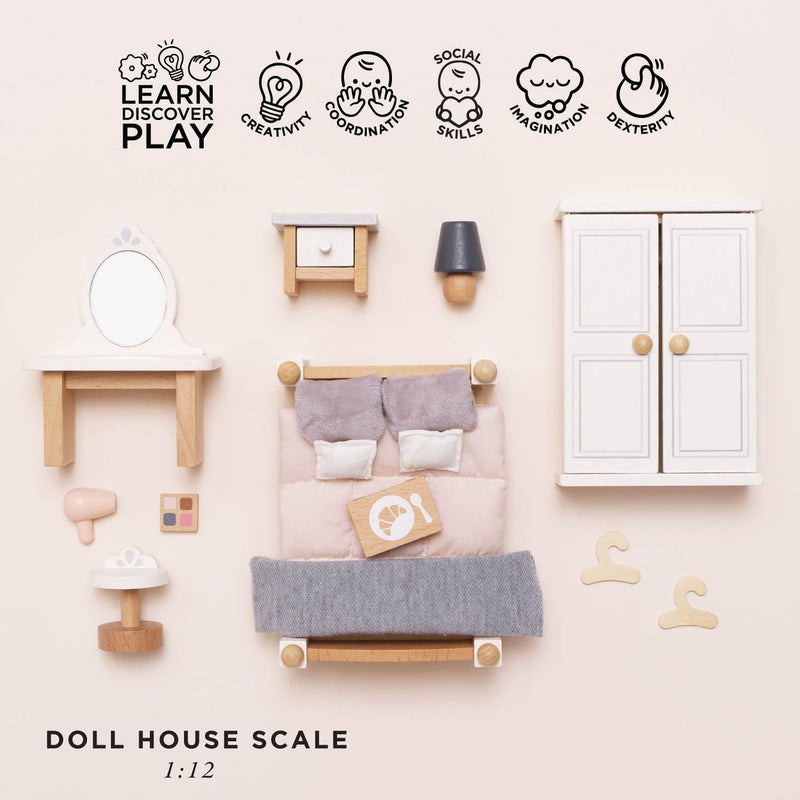 LE TOY VAN WOODEN DOLLS HOUSE MASTER BEDROOM