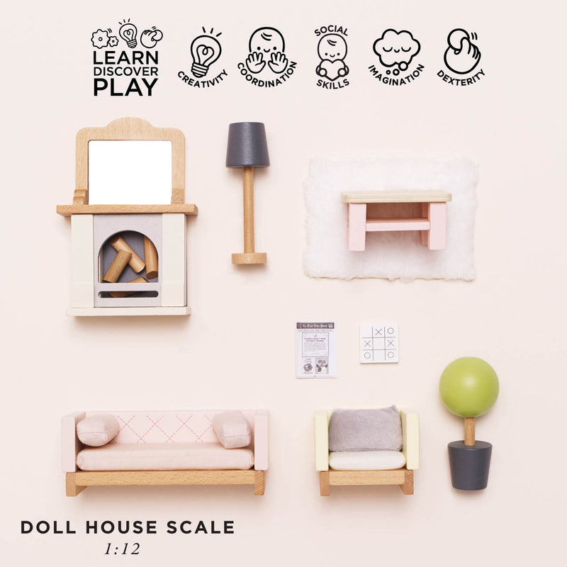 LE TOY VAN WOODEN DOLLS HOUSE SITTING ROOM