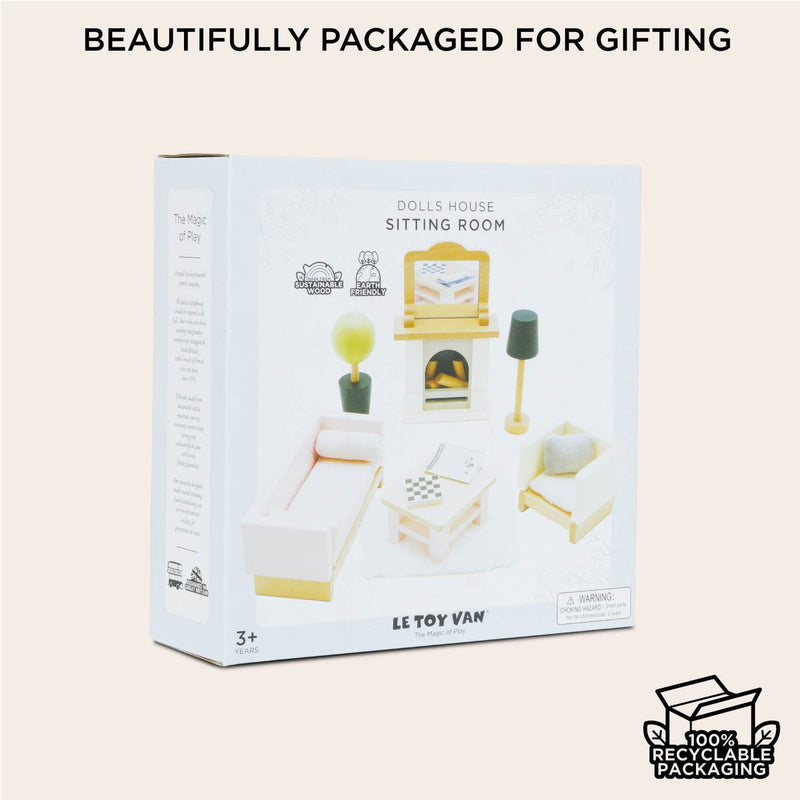 LE TOY VAN WOODEN DOLLS HOUSE SITTING ROOM