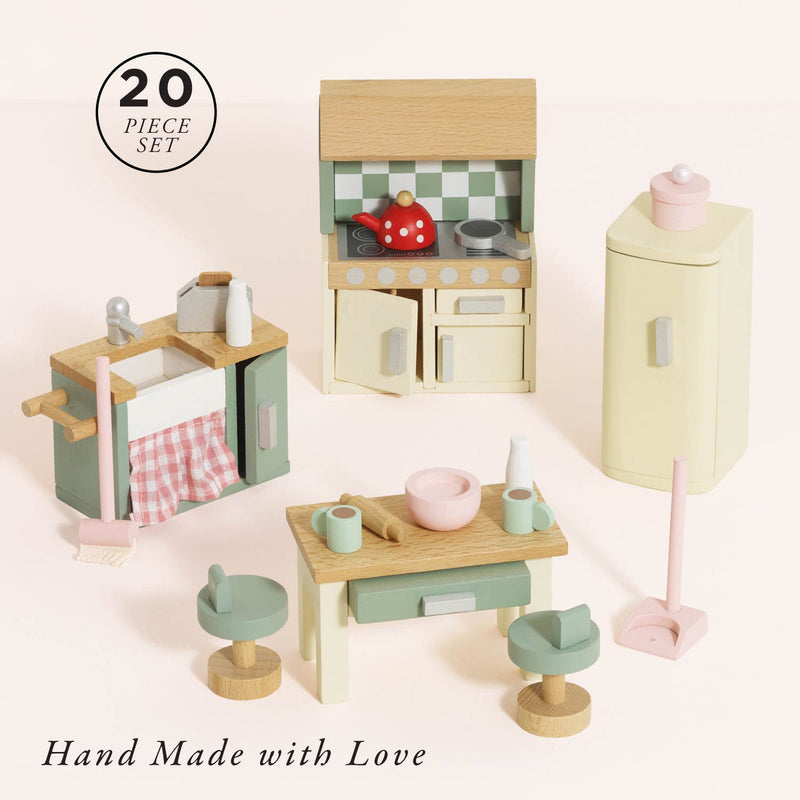 LE TOY VAN WOODEN DOLLS HOUSE KITCHEN
