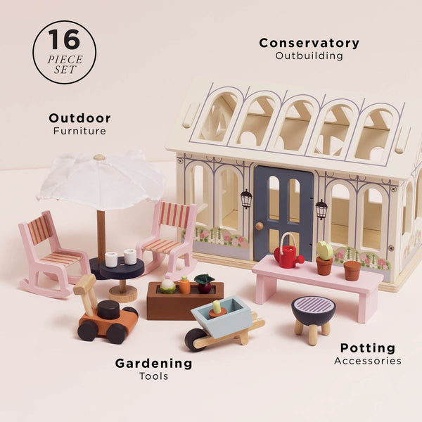 LE TOY VAN CONSERVATORY WOODEN DOLLS HOUSE