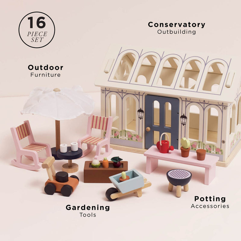 LE TOY VAN CONSERVATORY WOODEN DOLLS HOUSE
