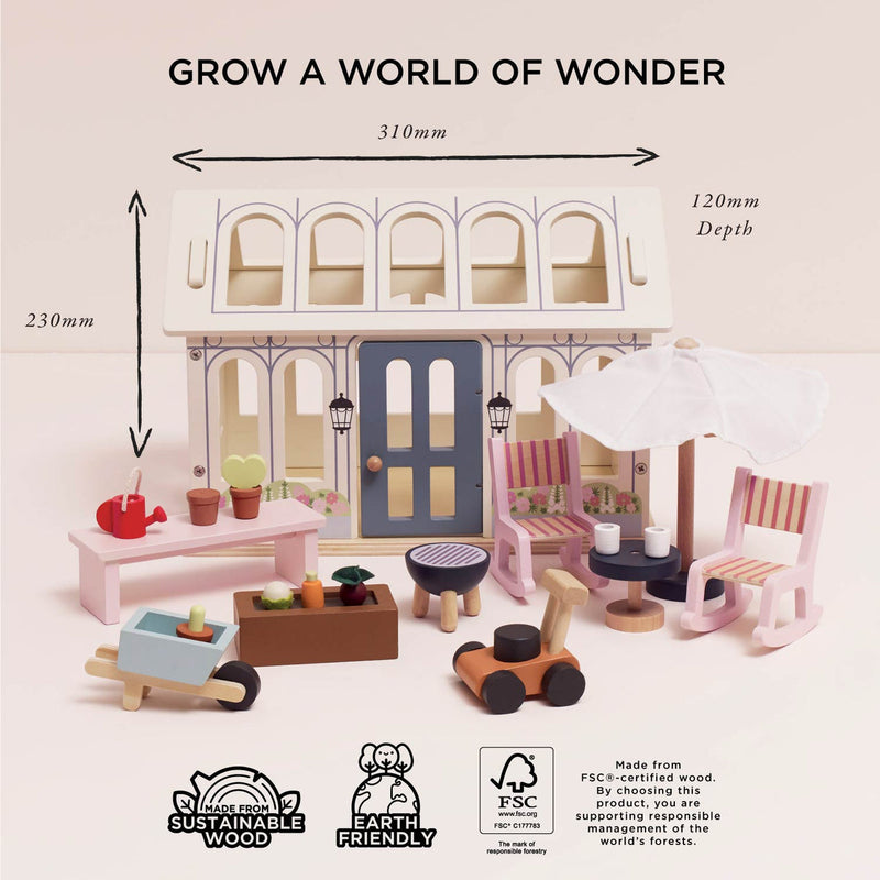 LE TOY VAN CONSERVATORY WOODEN DOLLS HOUSE