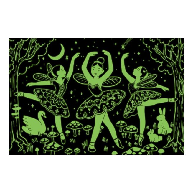 MUDPUPPY 100PC GLOW PUZZLE-MOONLIGHT BALLET