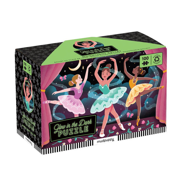 MUDPUPPY 100PC GLOW PUZZLE-MOONLIGHT BALLET