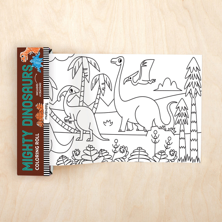MUDPUPPY COLOURING ROLL- MIGHTY DINOSAURS