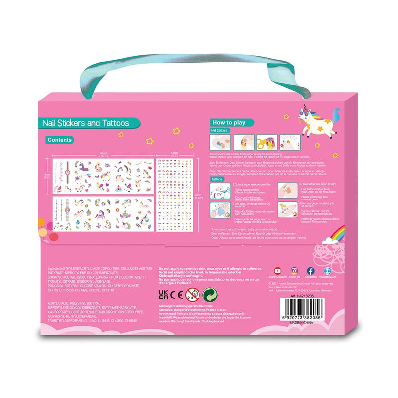 AVENIR NAIL STICKERS AND TATTOOS- UNICORN