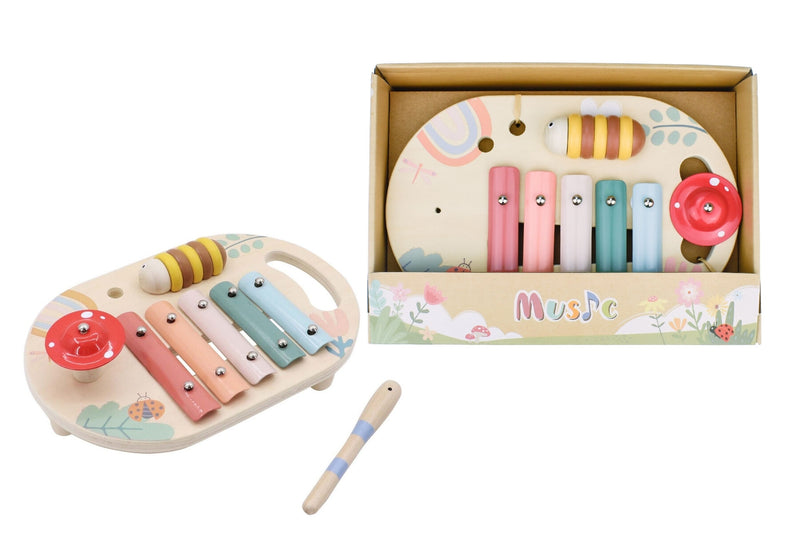 KAPER KIDZ WOODEN SPRING INSECT MUSIC TABLE