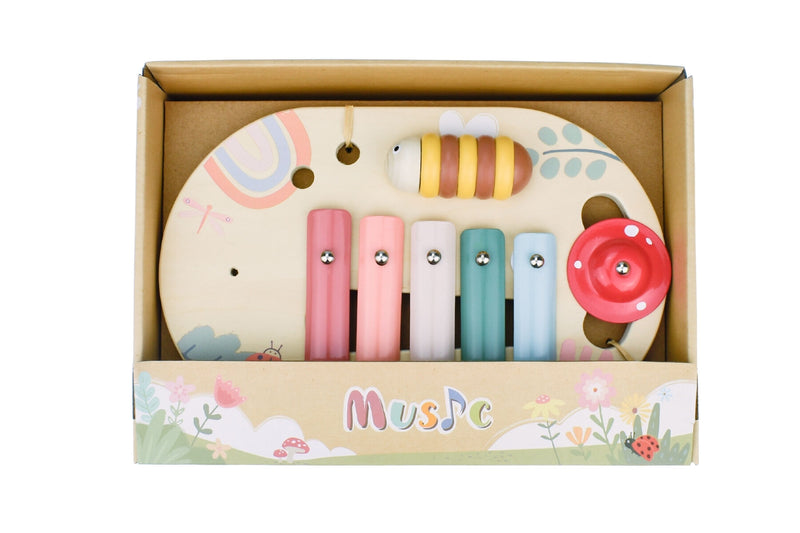 KAPER KIDZ WOODEN SPRING INSECT MUSIC TABLE