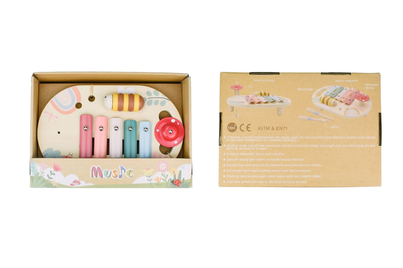 KAPER KIDZ WOODEN SPRING INSECT MUSIC TABLE