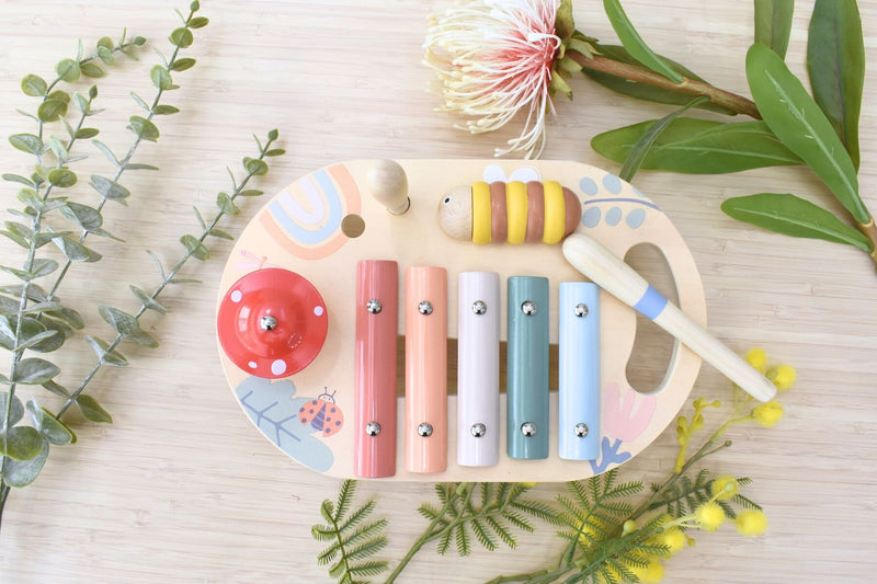 KAPER KIDZ WOODEN SPRING INSECT MUSIC TABLE