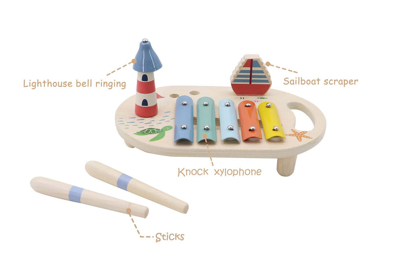 KAPER KIDZ WOODEN OCEAN MUSIC TABLE