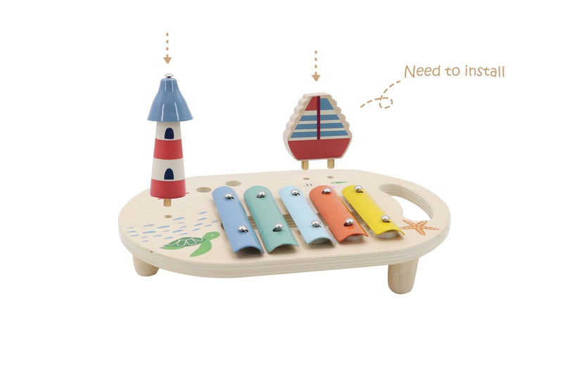 KAPER KIDZ WOODEN OCEAN MUSIC TABLE