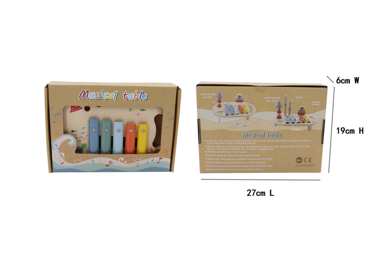 KAPER KIDZ WOODEN OCEAN MUSIC TABLE