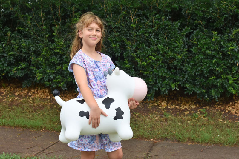 KAPER KIDZ BOUNCY RIDER- MOO MOO THE COW