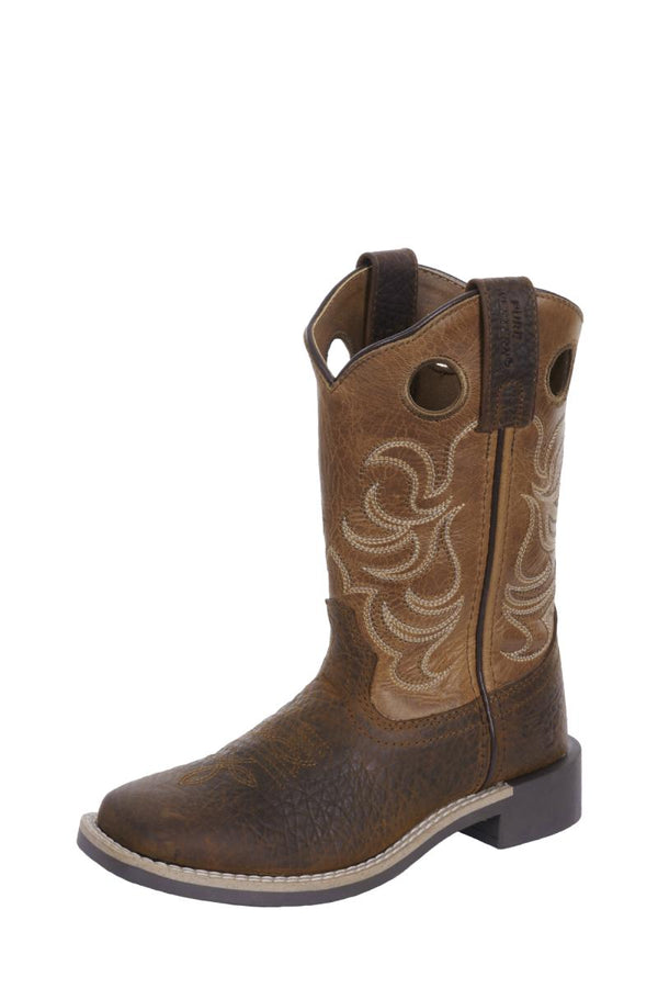 Pure Western Lincoln Childrens Boot - Brown/Tan