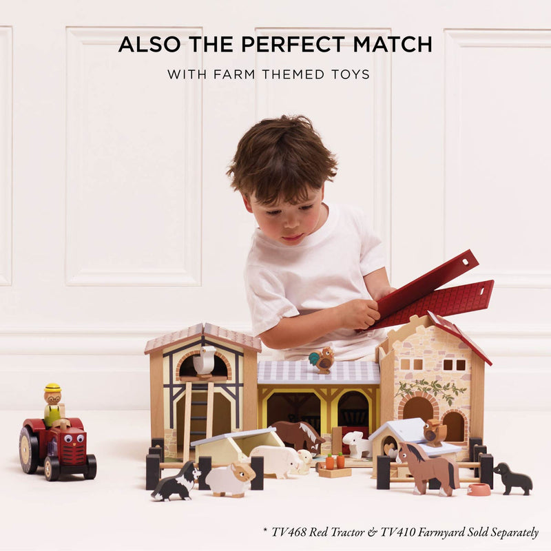 LE TOY VAN FAMYARD STACKING ANIMALS & BAG