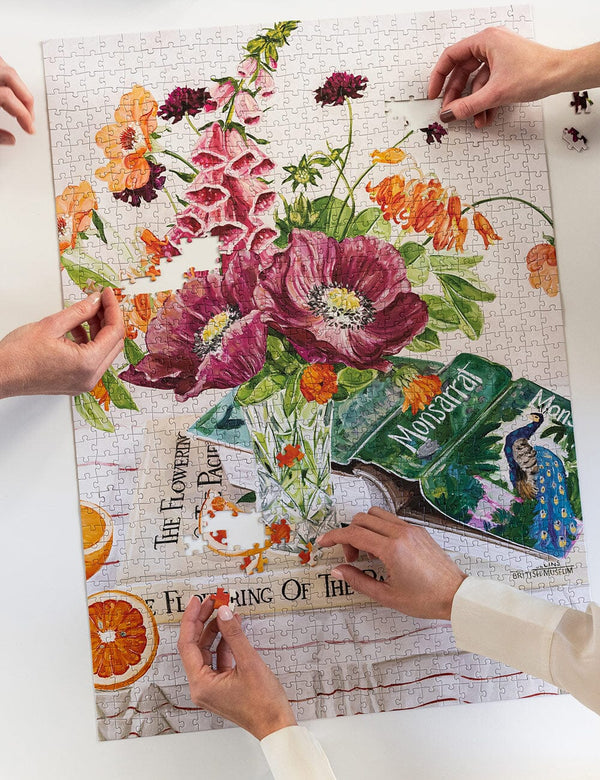 BESPOKE LETTERPRESS - POPPIES AND FOXGLOVE 1000PC