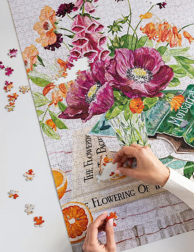 BESPOKE LETTERPRESS - POPPIES AND FOXGLOVE 1000PC