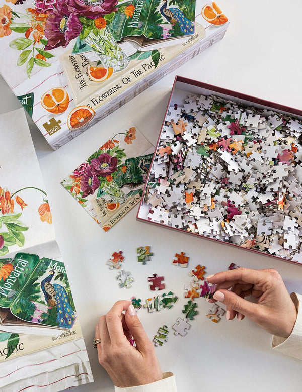 BESPOKE LETTERPRESS - POPPIES AND FOXGLOVE 1000PC