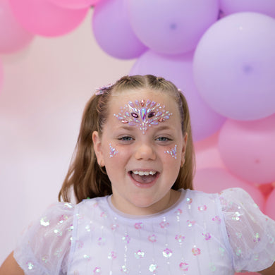 GLITTER GIRL UNICORN FACE GEMS- PURPLE PARTY