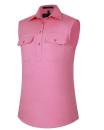 Pilbara Women's Closed Front Sleeveless Shirt - 5 Colours