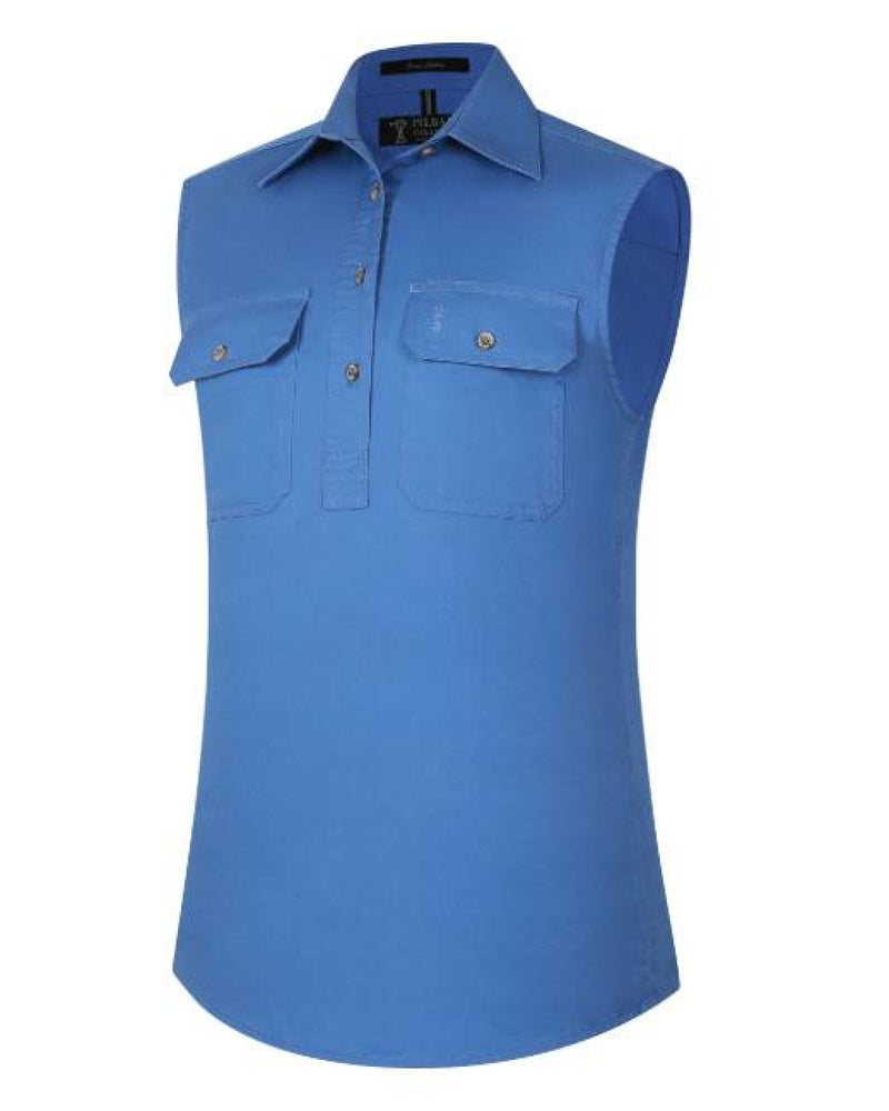 Pilbara Women's Closed Front Sleeveless Shirt - 5 Colours