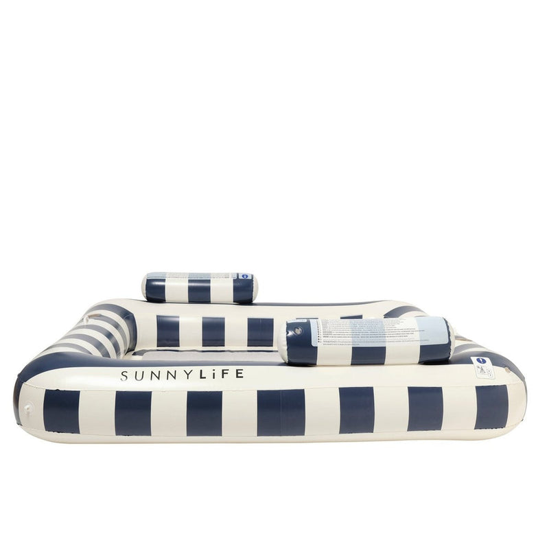 SUNNYLIFE DELUXE TWIN HAMMOCK- NAVY STRIPE