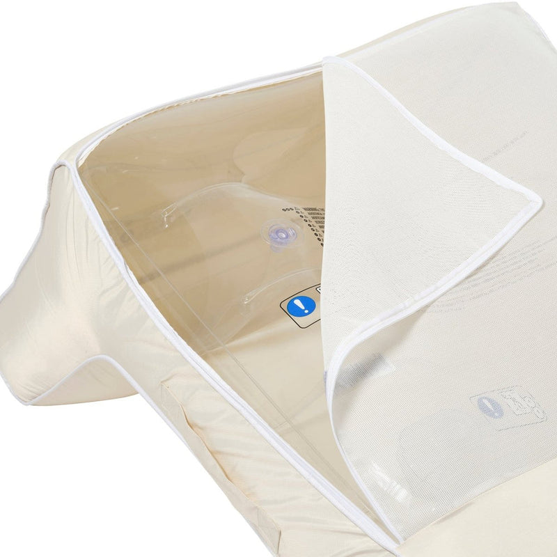 SUUNYLIFE LUXE FLOATING CHAIR- CASA CREAM, SAGE & MARINE STRIPE