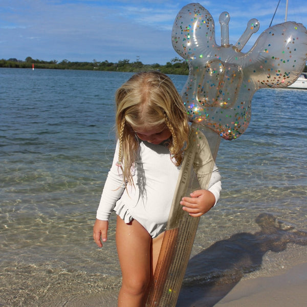 SUNNYLIFE KIDS INFLATABLE NOODLE- COTTON CANDY/ GLITTER