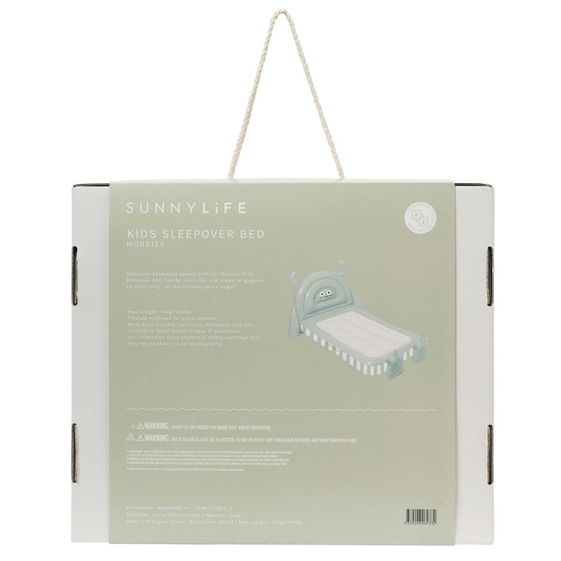 SUNNYLIFE KIDS SLEEP OVER BED MONSTER- SAGE & PINK