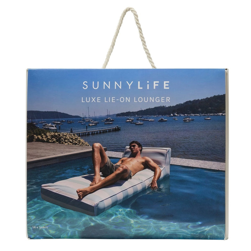SUNNYLIFE LUXE LIE-ON LOUNGER LAZY DAYS- BLUE STRIPE