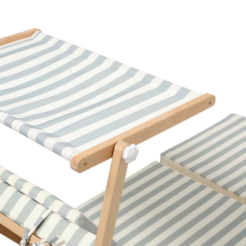 SUNNYLIFE POOL HOUSE DAYBED- CASA CREAM & SAGE STRIPE