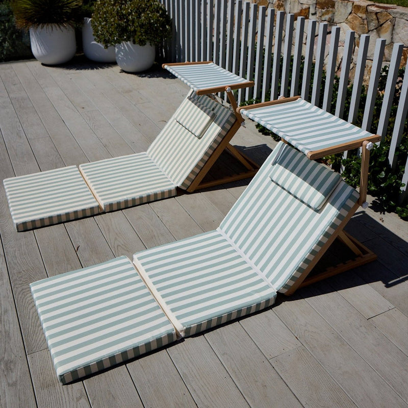 SUNNYLIFE POOL HOUSE DAYBED- CASA CREAM & SAGE STRIPE