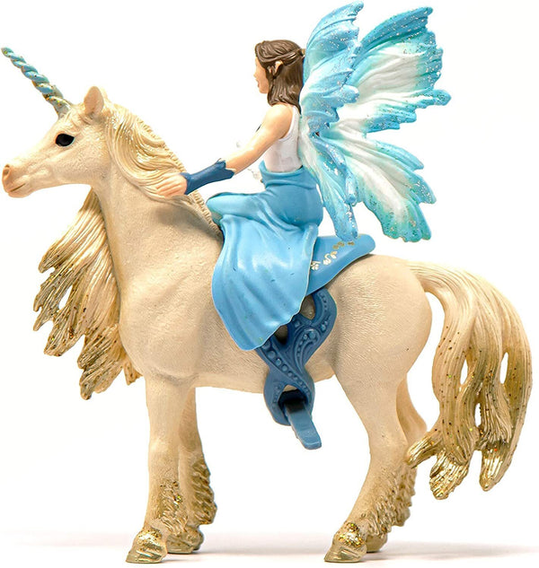 SCHLEICH BAYALA EYELA RIDING ON GOLDEN UNICORN