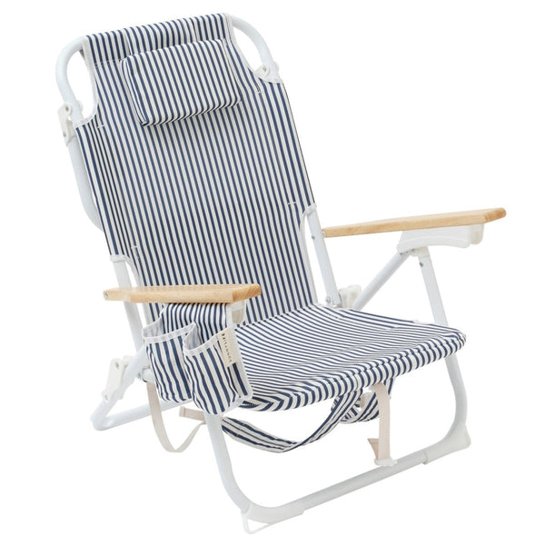 SUNNYSIDE THE RESORT LUXE BEACH CHAIR- BLUE/ WHITE