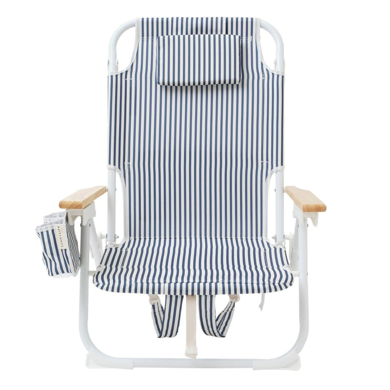 SUNNYSIDE THE RESORT LUXE BEACH CHAIR- BLUE/ WHITE