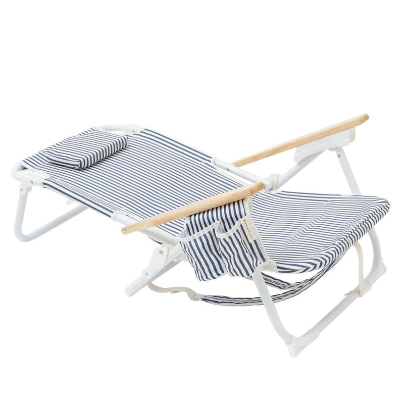 SUNNYSIDE THE RESORT LUXE BEACH CHAIR- BLUE/ WHITE