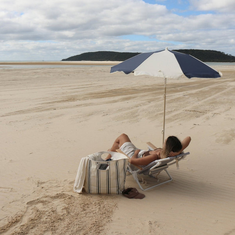 SUNNYSIDE THE RESORT LUXE BEACH CHAIR- BLUE/ WHITE