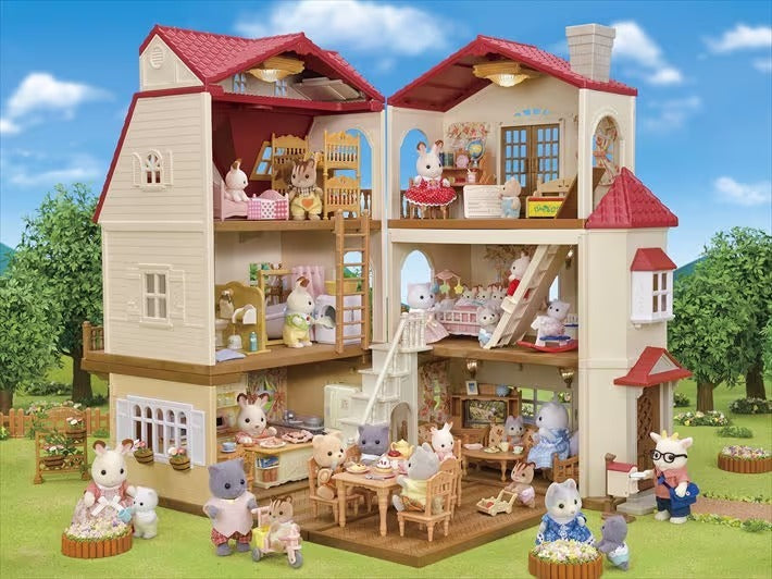 SYLVANIAN FAMILIES RED ROOF HOME W ATTIC