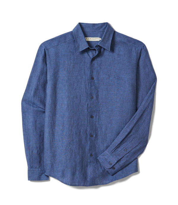 R.M. Williams Classic Linen Shirt - Navy