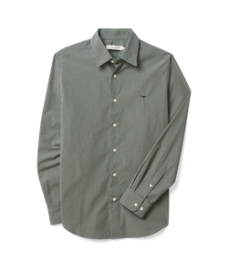 R.M. Williams Parkes Poplin Check Shirt - Sage/Navy