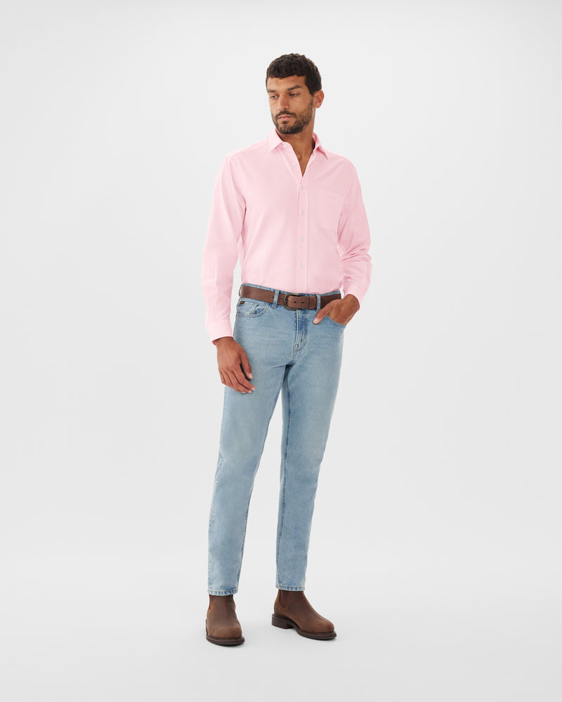 R.M. Williams Collins Button Down Shirt - Pink/White
